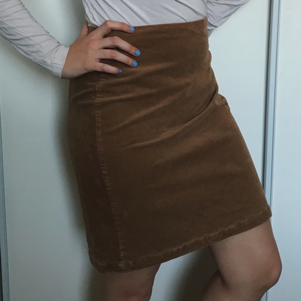 Velvet Body-Con Skirt